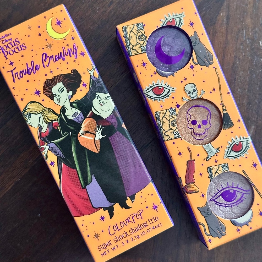 ColourPop Hocus Pocus Trouble Brewing Super Shock Shadow Trio